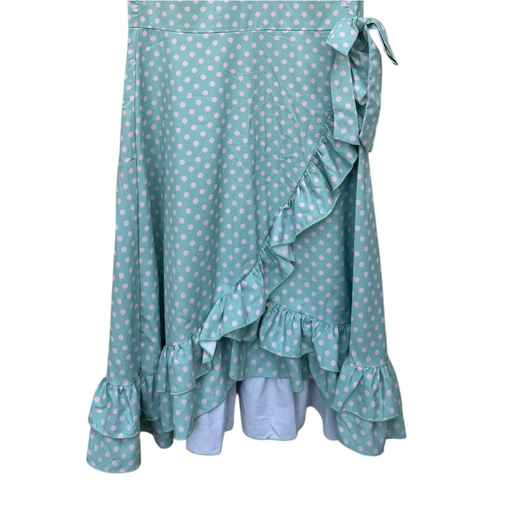 Marie Nicole Clothing Polka Dot Ruffle Dress size Small - Picture 4 of 7